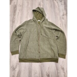 Soft Serve Cloud Cotton Zip-Up  Hoodie Green Made USA Softest Clothing Ever XXXL